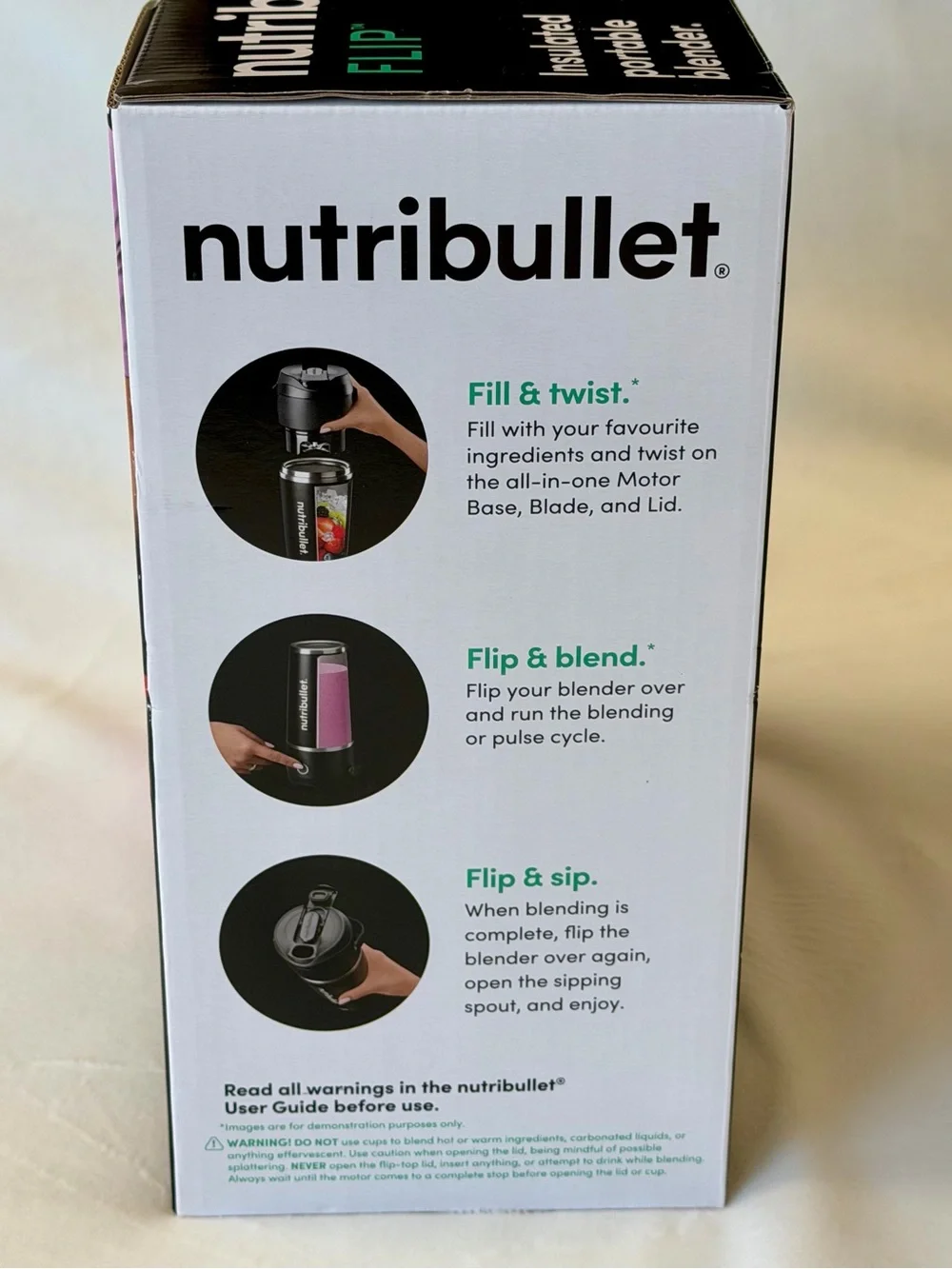 Nutribullet FLIP Insulated Portable Blender - Black